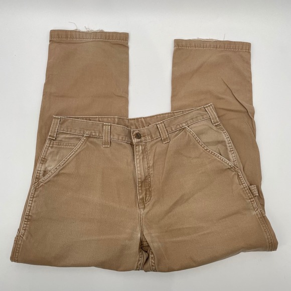Carhartt B324 Men's Utility Work Pants 36x30 Relaxed Fit Twill Khaki Workwear US - Picture 5 of 14